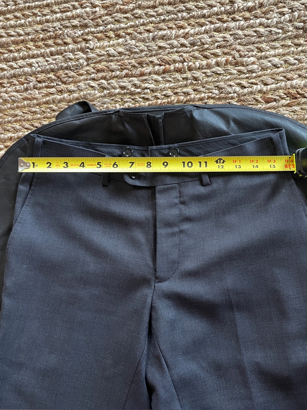Custom Indochino charcoal wool suit. Silk burgundy lining. Jacket AND pants. - Picture 14 of 14
